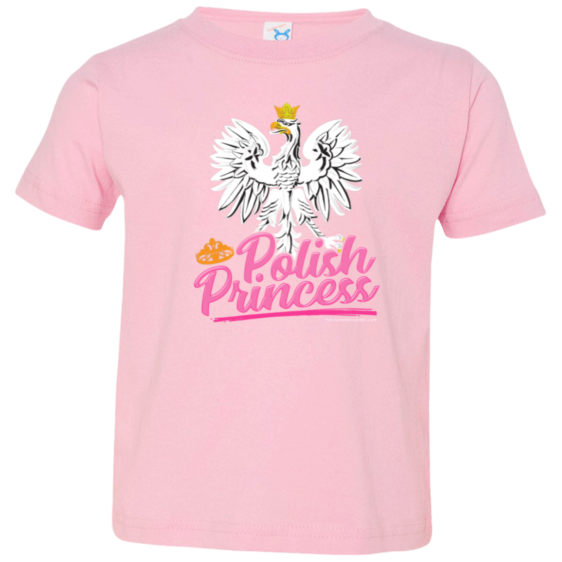 Polish Princess With Eagle Infant & Toddler Apparel CustomCat Toddler T-Shirt Pink 2T
