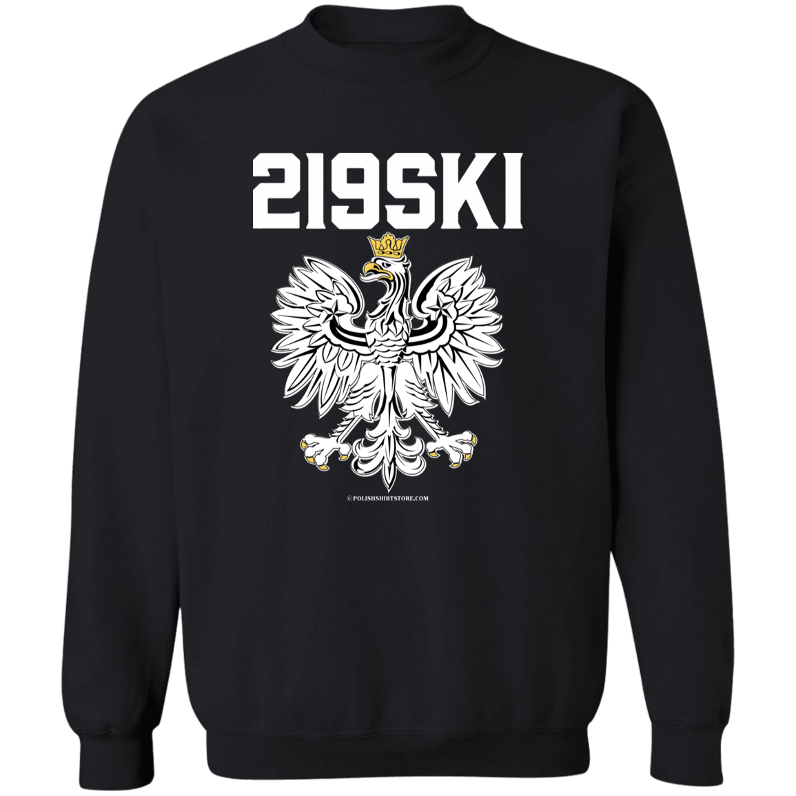 219SKI Apparel CustomCat G180 Crewneck Pullover Sweatshirt Black S