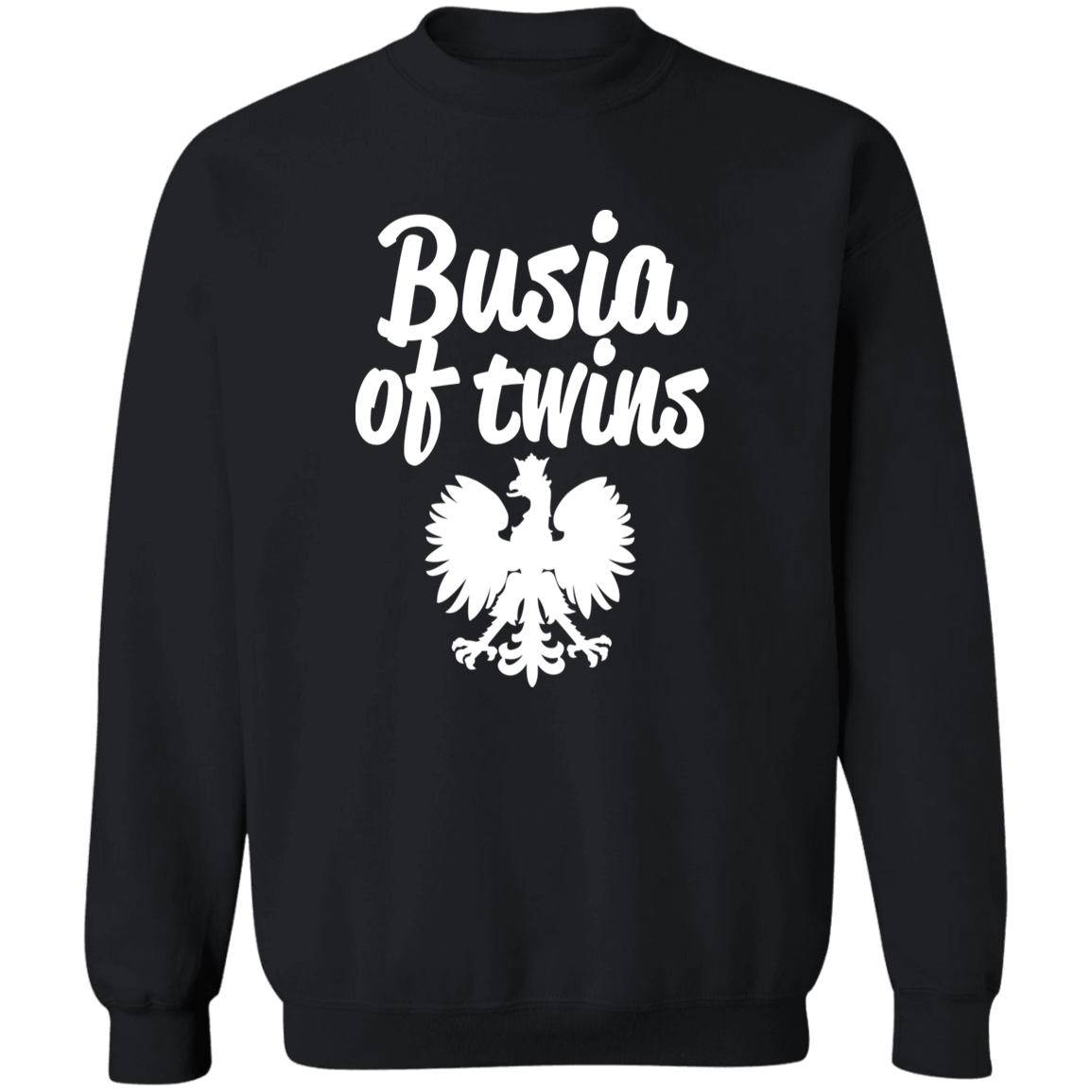 Busia of Twins Apparel CustomCat G180 Crewneck Pullover Sweatshirt Black S