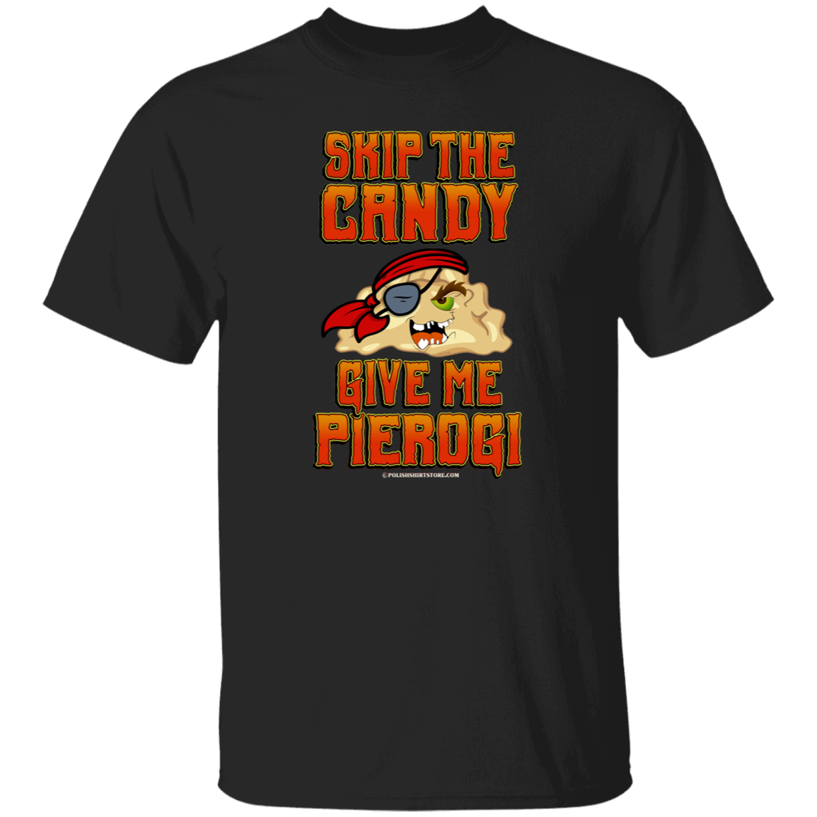 Pierogi Pirate Apparel CustomCat G500 5.3 oz. T-Shirt Black S