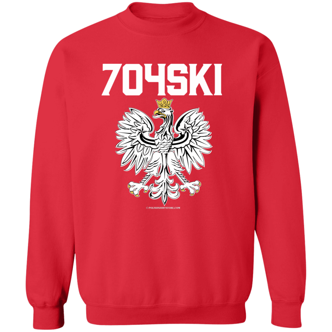 704SKI Apparel CustomCat G180 Crewneck Pullover Sweatshirt Red S