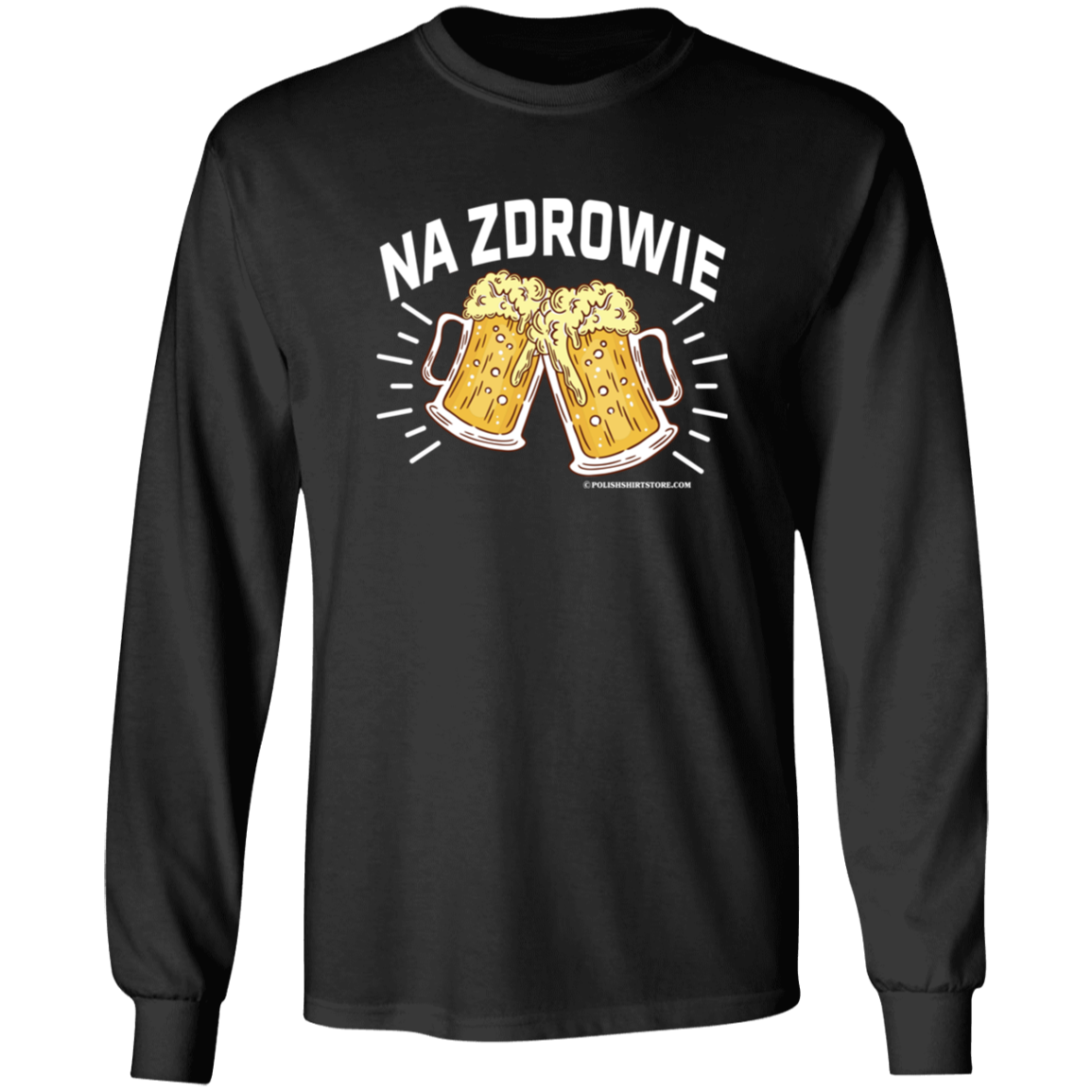 Na Zdrowie Apparel CustomCat G540 LS T-Shirt Black S