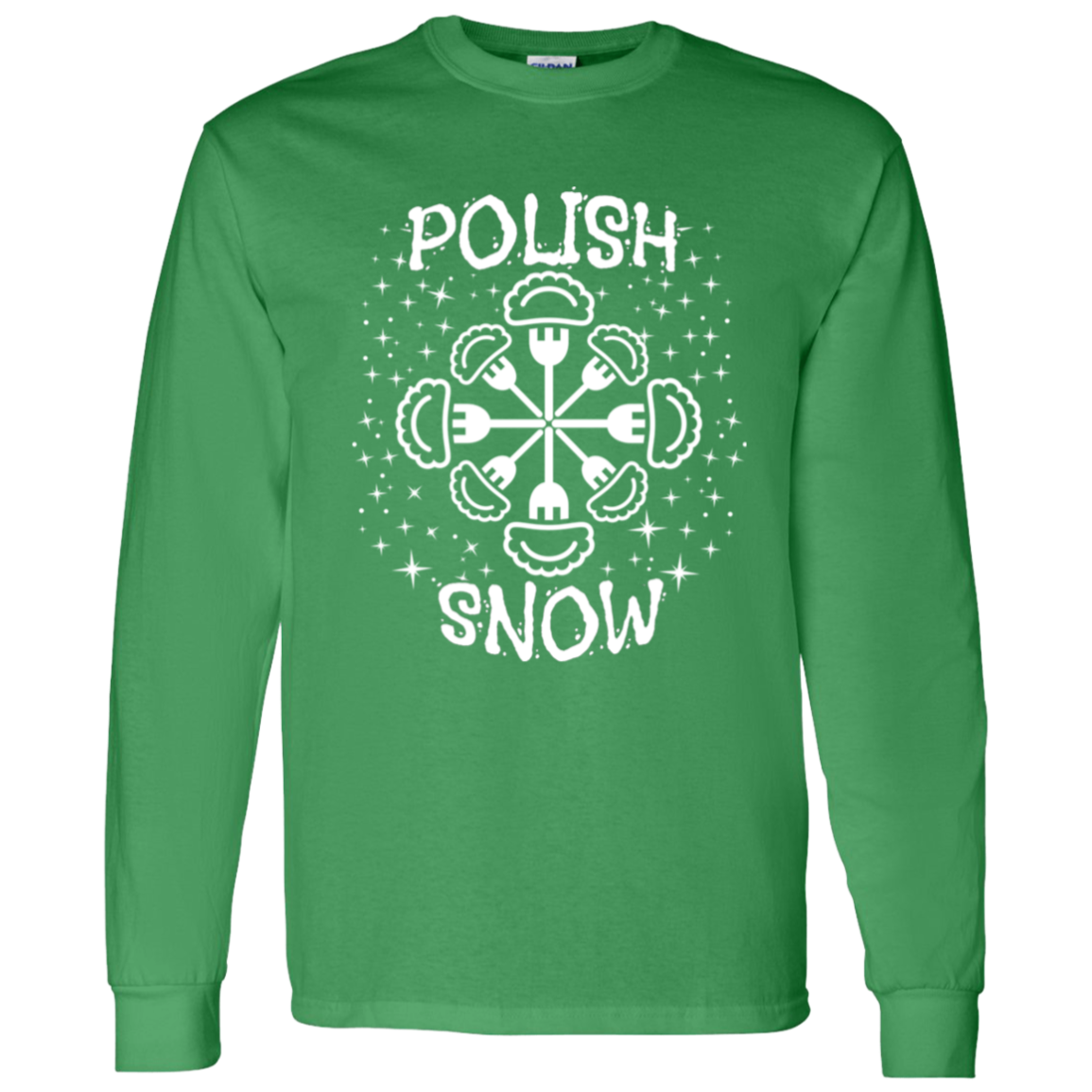 Polish Snow Apparel CustomCat G540 LS T-Shirt 5.3 oz. Irish Green S