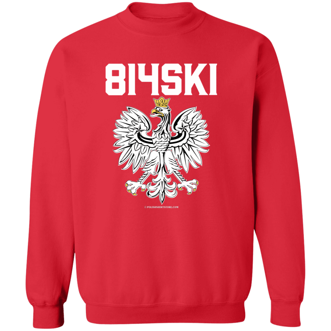 814SKI Apparel CustomCat G180 Crewneck Pullover Sweatshirt Red S