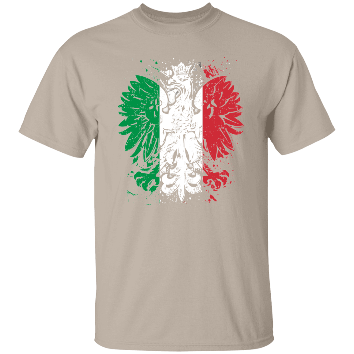 Polish Italian Heritage T-Shirts CustomCat Sand S 