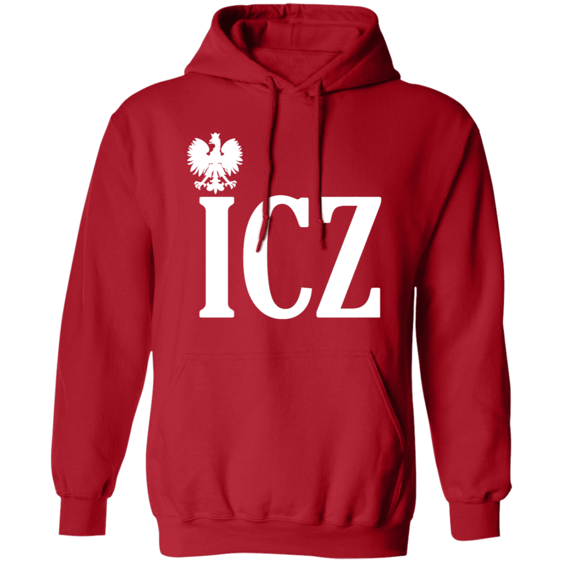 ICZ Polish Surname Ending Apparel CustomCat G185 Pullover Hoodie Red S