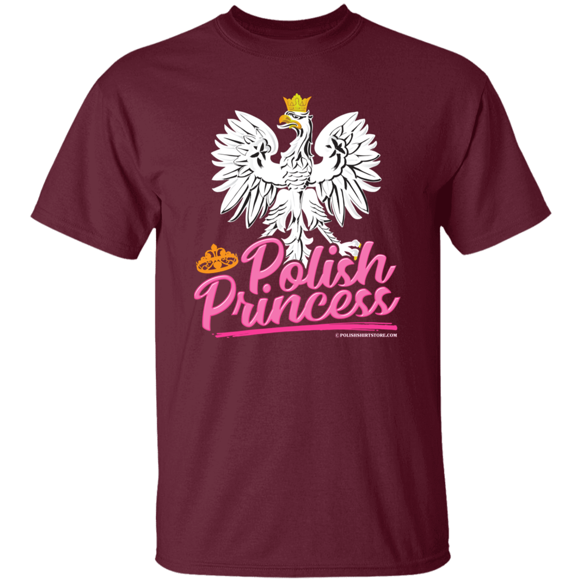 Polish Princess T-Shirt T-Shirts CustomCat Maroon S 
