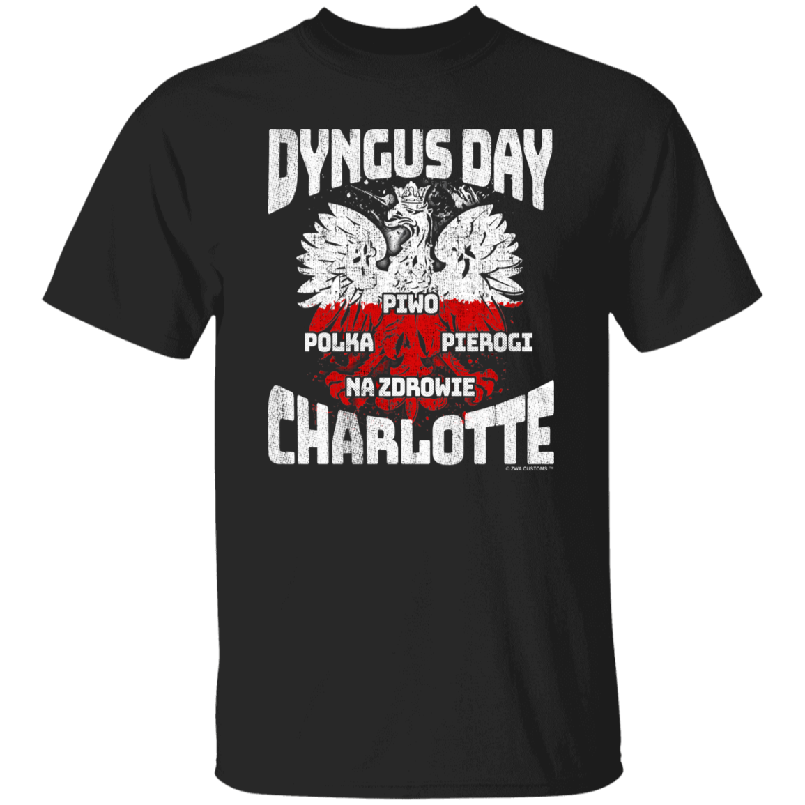 Dyngus Day Charlotte Apparel CustomCat G500 5.3 oz. T-Shirt Black S