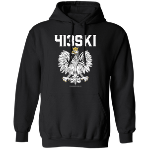 413SKI - G185 Pullover Hoodie / Black / S - Polish Shirt Store