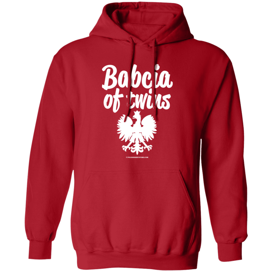 Babcia Of Twins Apparel CustomCat G185 Pullover Hoodie Red S