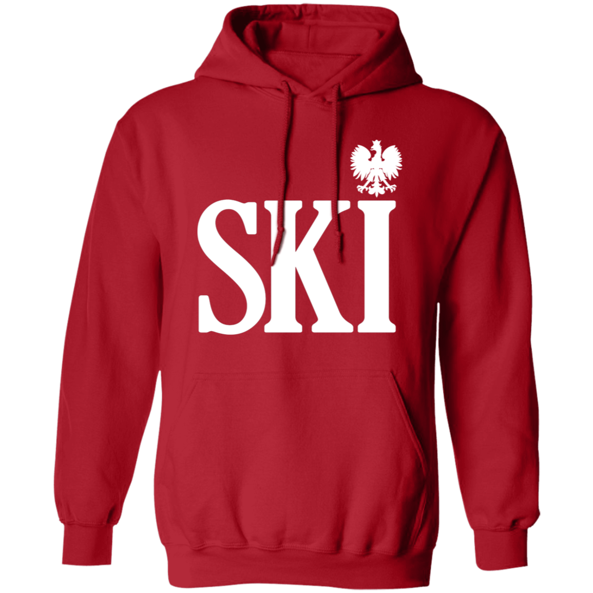 SKI Polish Surname Ending Apparel CustomCat G185 Pullover Hoodie Red S