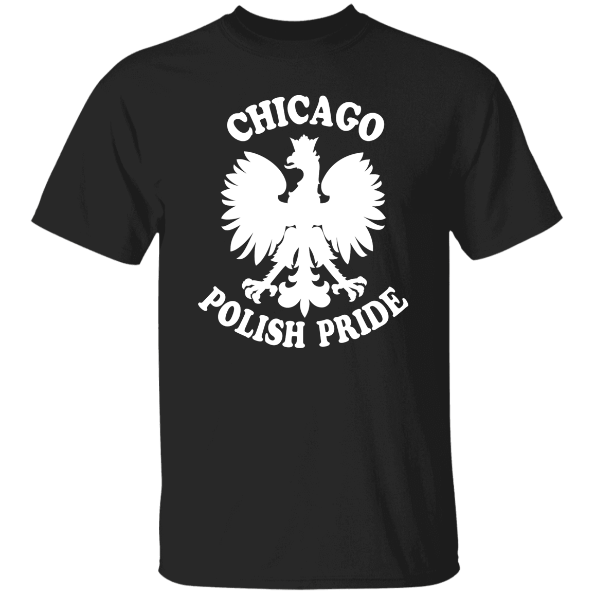 Chicago Polish Pride Apparel CustomCat G500 5.3 oz. T-Shirt Black S