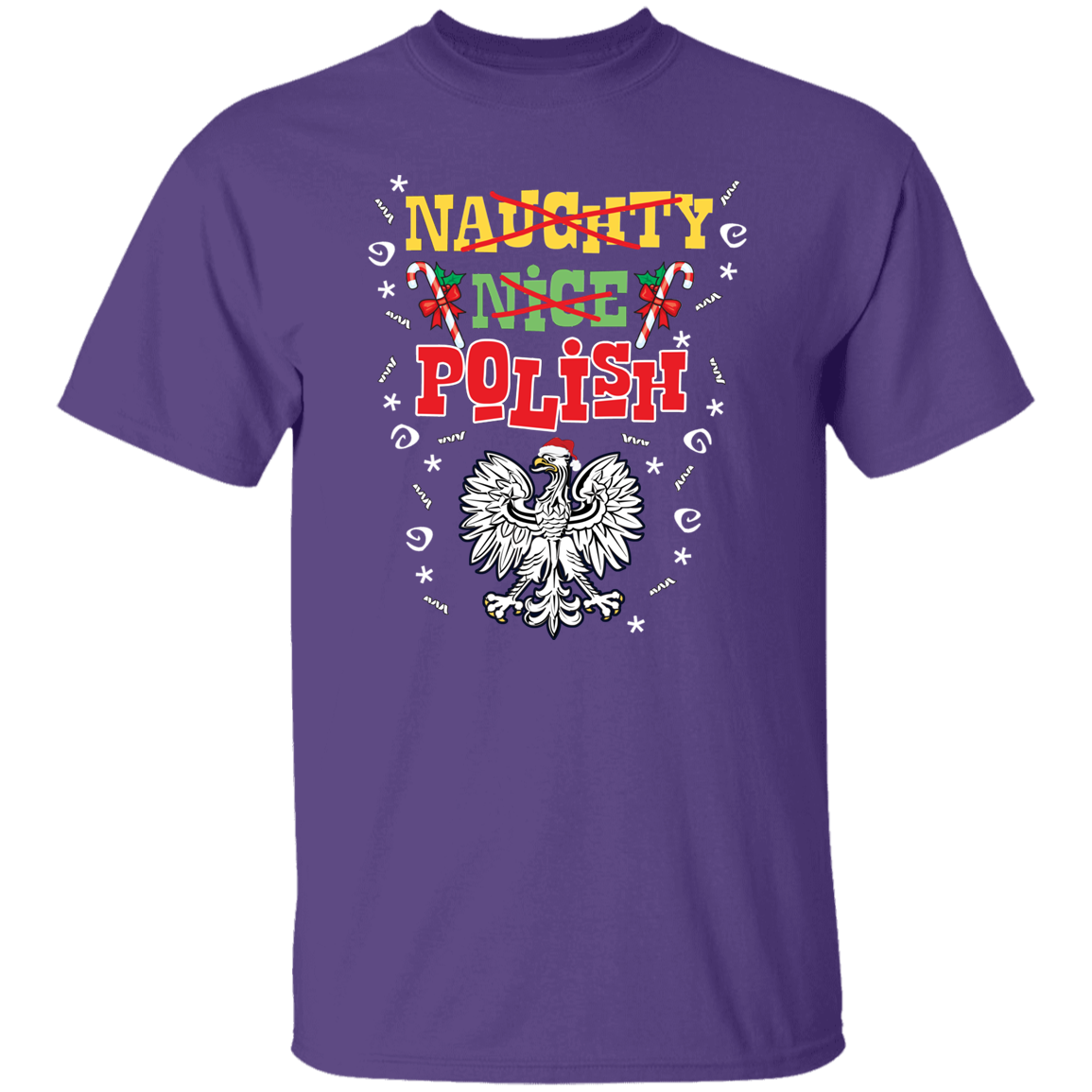 Naughty Nice Polish T-Shirts CustomCat Purple S 