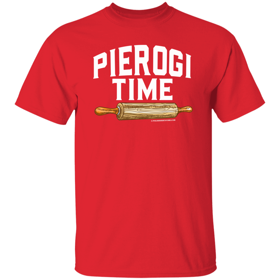 Pierogi Time Apparel CustomCat G500 5.3 oz. T-Shirt Red S