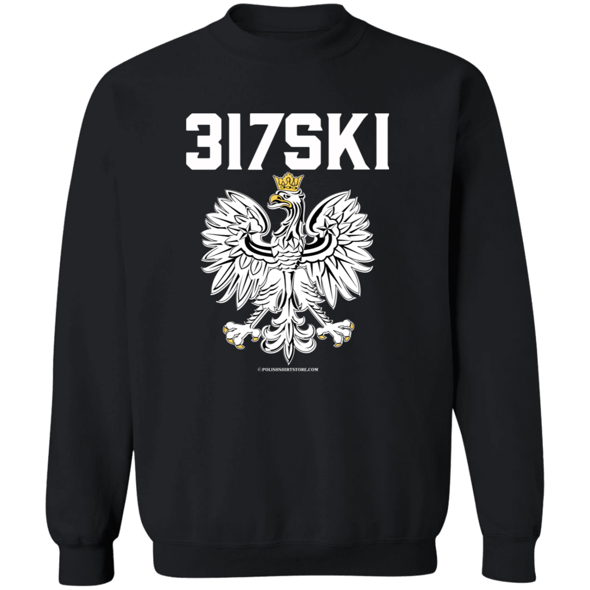 317SKI Apparel CustomCat G180 Crewneck Pullover Sweatshirt Black S