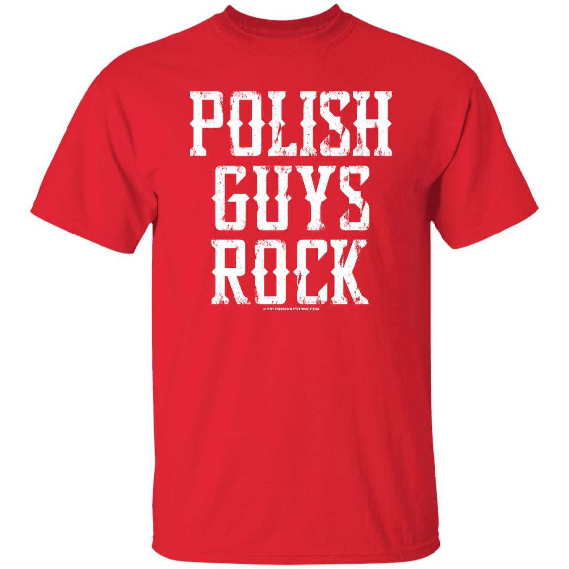 Polish Guys Rock T-Shirt T-Shirts CustomCat Red S 