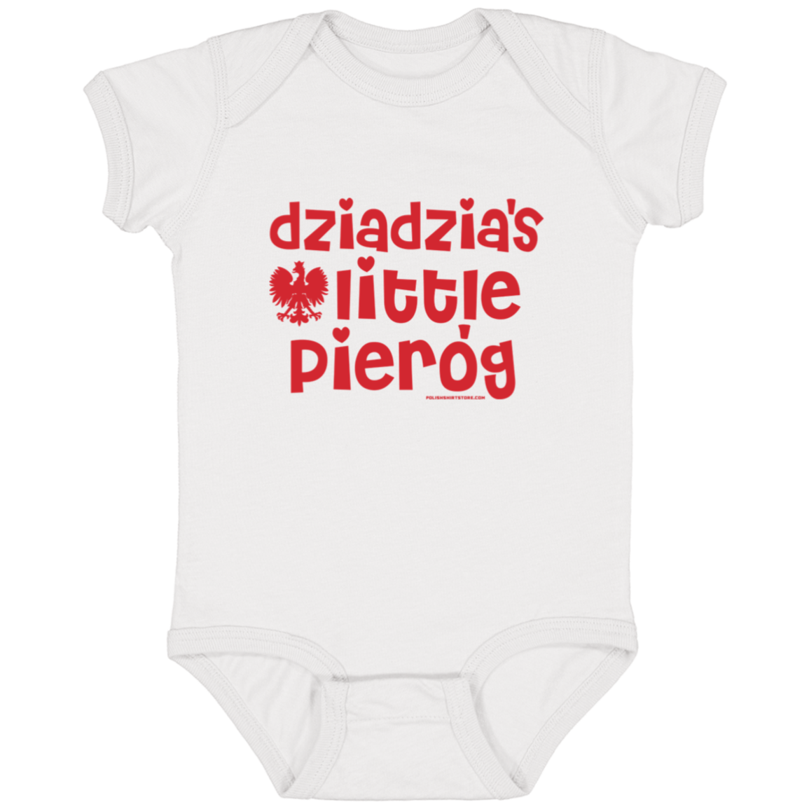 Dziadzia's Little Pierogi Infant Bodysuit Baby CustomCat White Newborn 