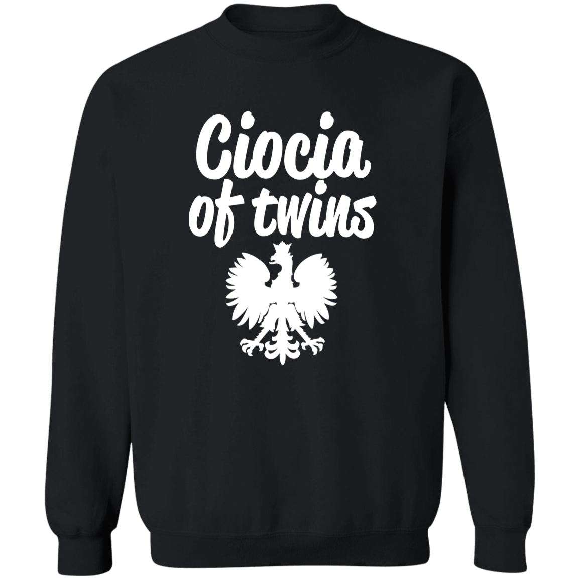 Ciocia of Twins Apparel CustomCat G180 Crewneck Pullover Sweatshirt Black S