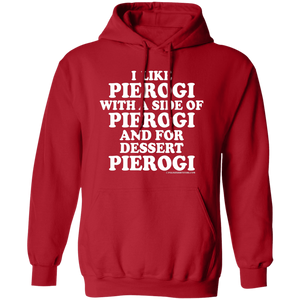 I Like Pierogi With A Side Of Pierogi - G185 Pullover Hoodie / Red / S - Polish Shirt Store