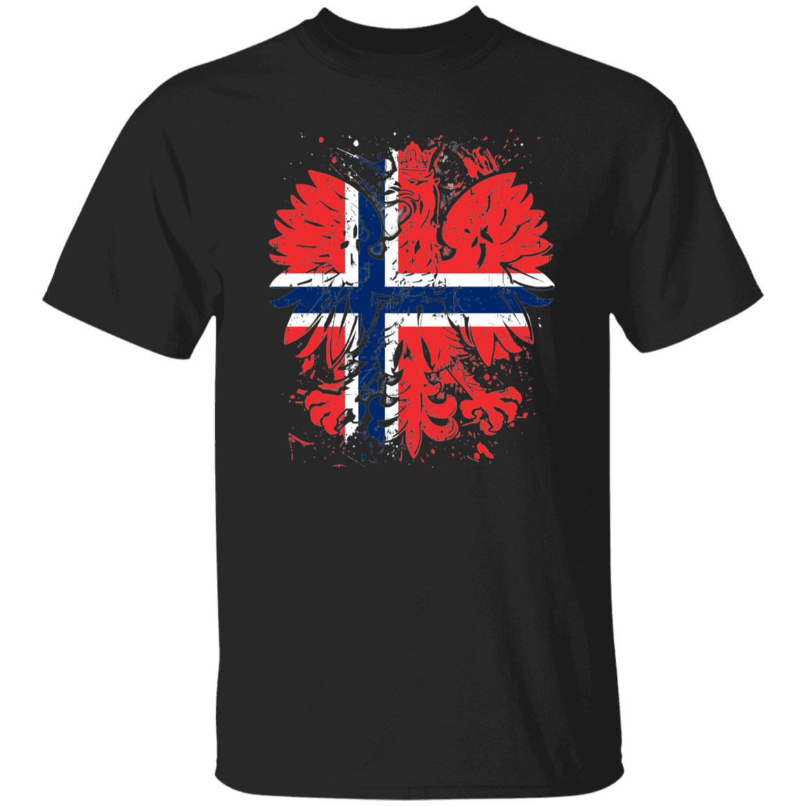 Polish Norweign Heritage T-Shirts CustomCat Black S 