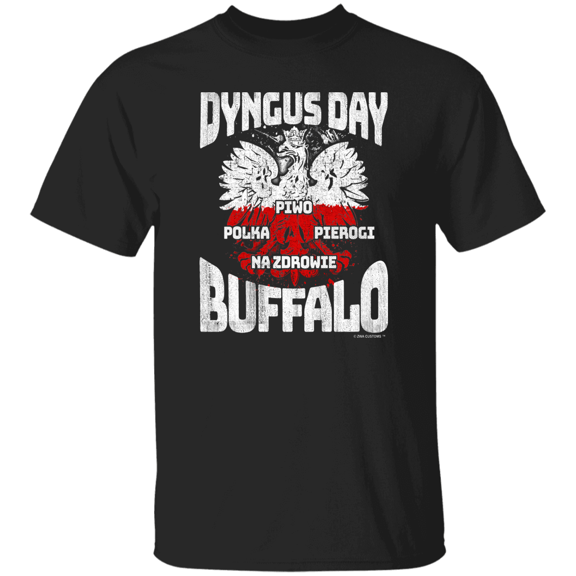 Dyngus Day Buffalo New York Apparel CustomCat G500 5.3 oz. T-Shirt Black S