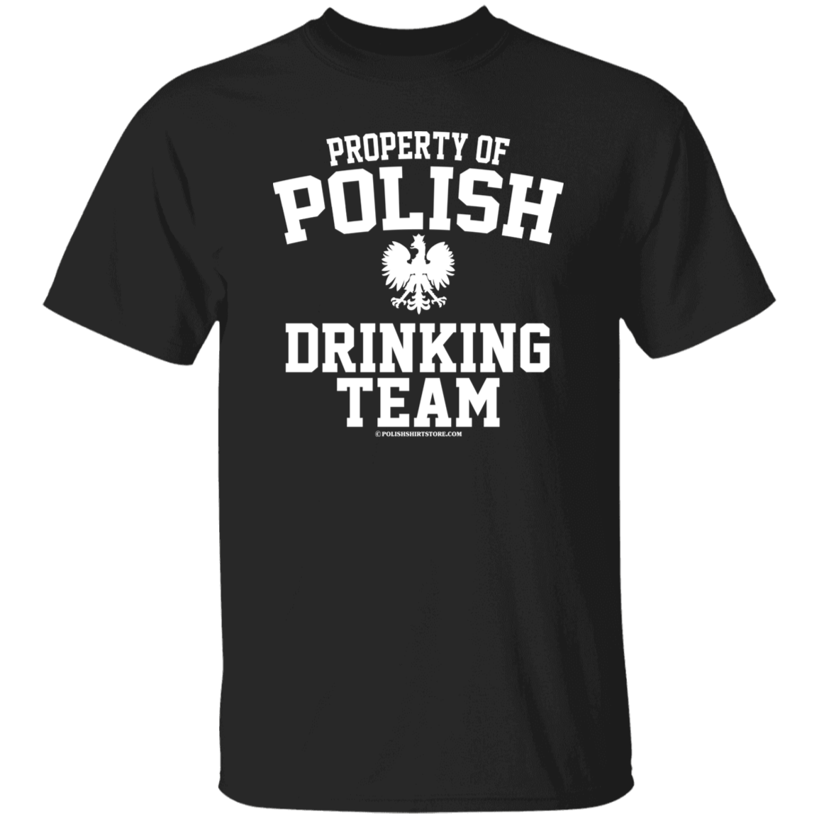 Property of Polish Drinking Team Apparel CustomCat G500 5.3 oz. T-Shirt Black S
