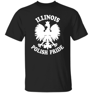 Illinois Polish Pride - G500 5.3 oz. T-Shirt / Black / S - Polish Shirt Store