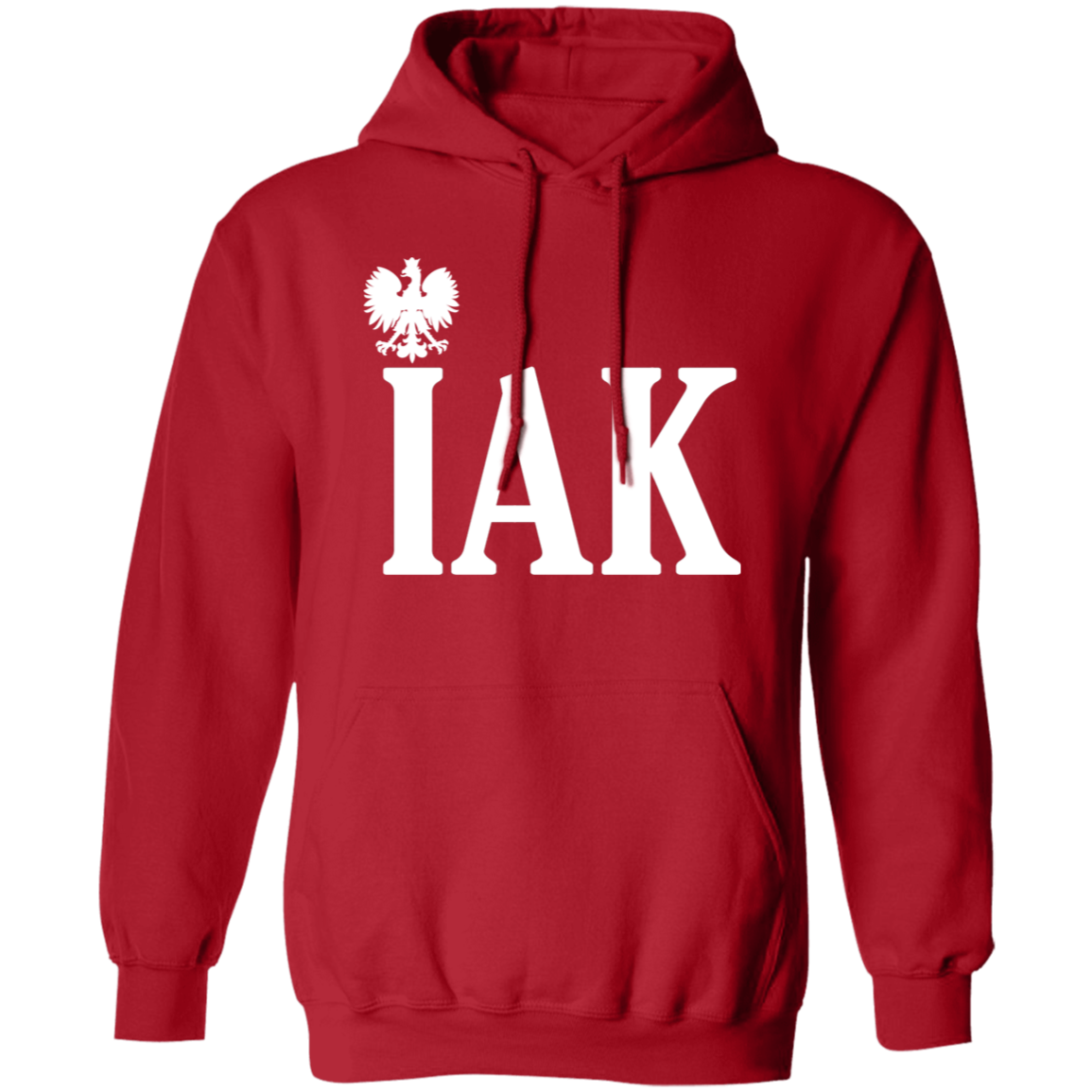 IAK Polish Surname Ending Apparel CustomCat G185 Pullover Hoodie Red S