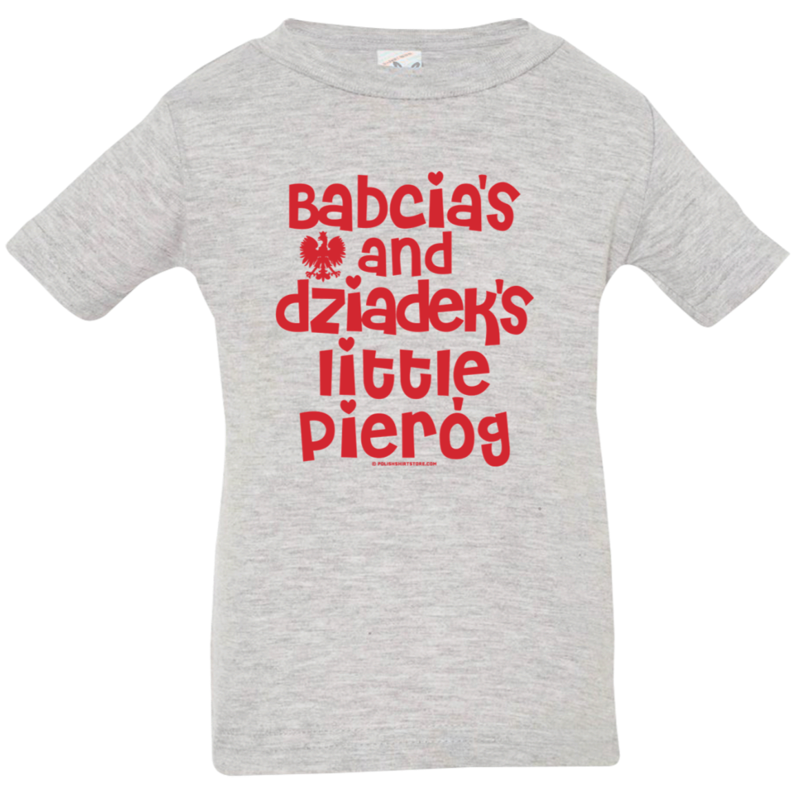Babcia &amp; Dziadek&#39;s Little Pierog Infant &amp; Toddler T-Shirt Apparel CustomCat Infant  T-Shirt Heather Grey 6 Months