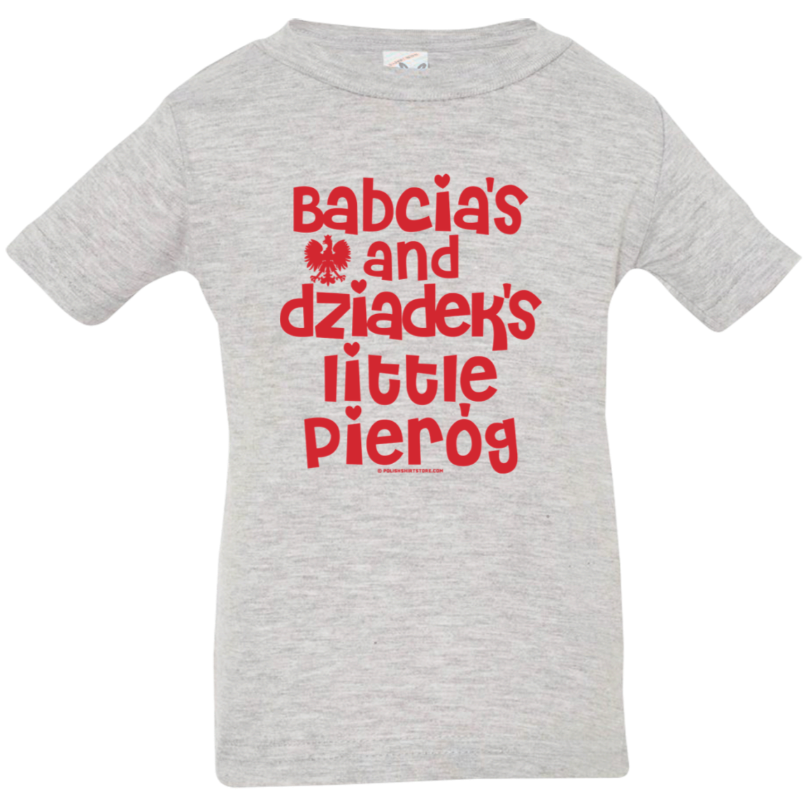 Babcia & Dziadek's Little Pierog Infant & Toddler T-Shirt Apparel CustomCat Infant  T-Shirt Heather Grey 6 Months