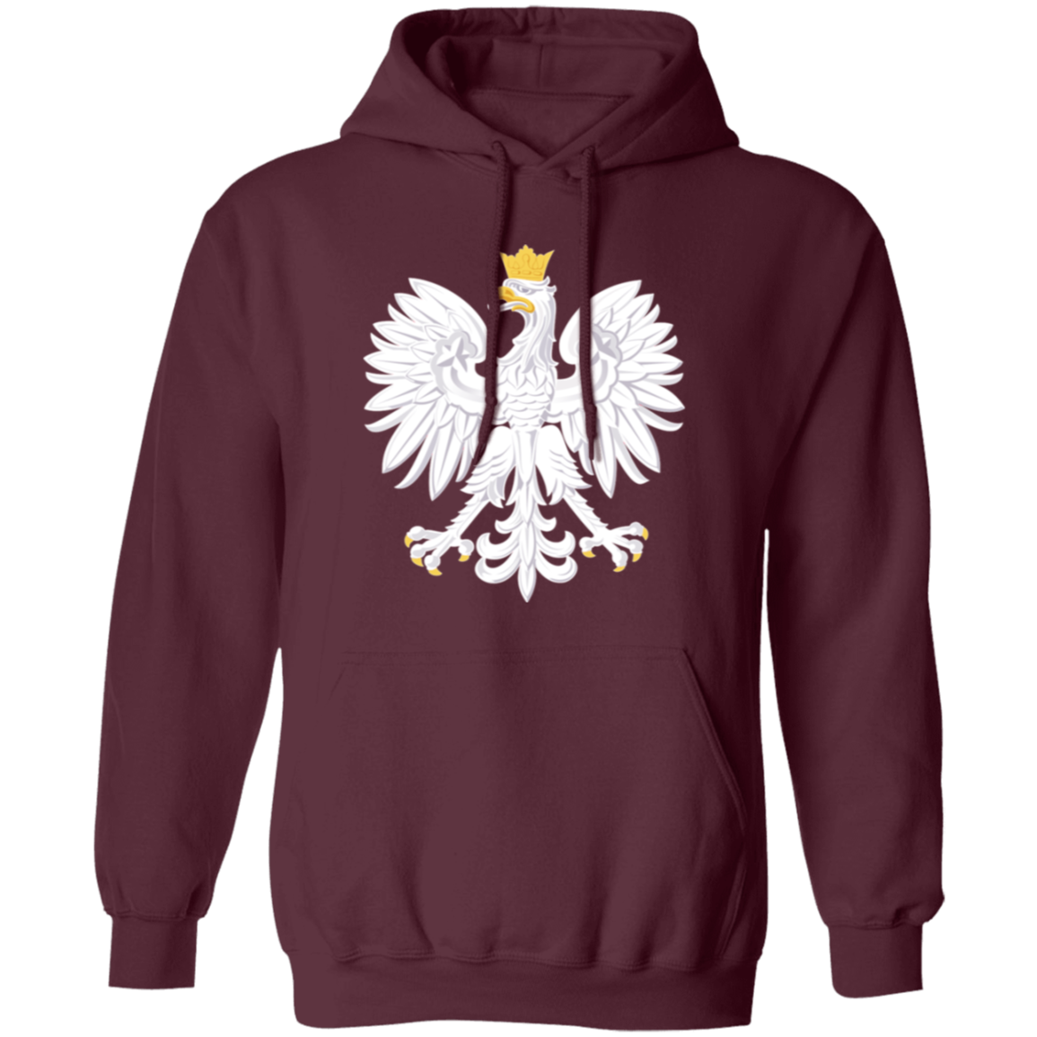 Polish Eagle Hoodie Sweatshirts CustomCat Maroon S 