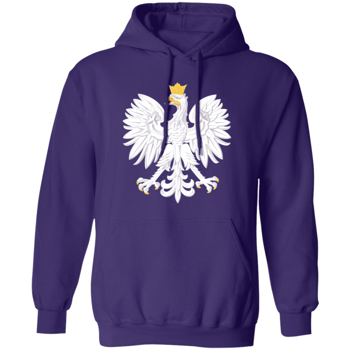 Polish Eagle Hoodie Sweatshirts CustomCat Purple S 