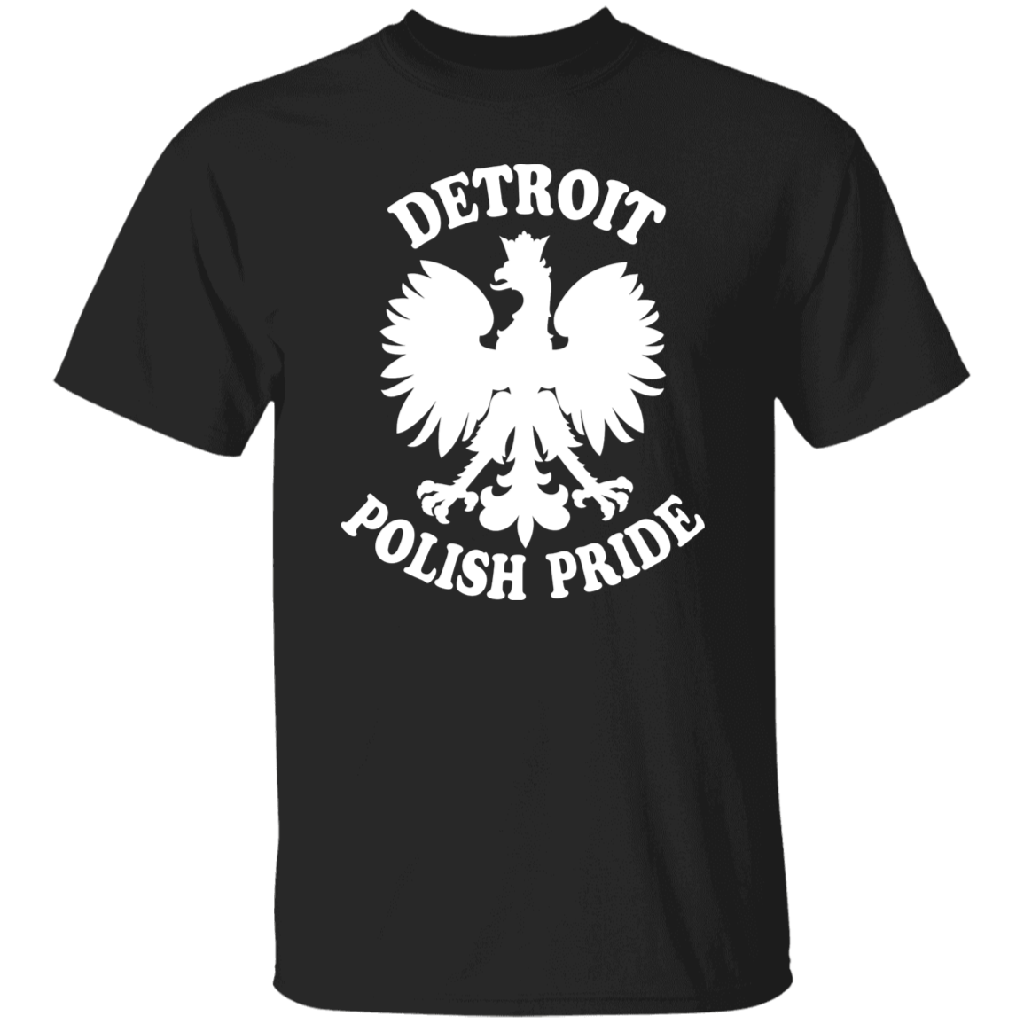 Detroit Polish Pride Apparel CustomCat G500 5.3 oz. T-Shirt Black S