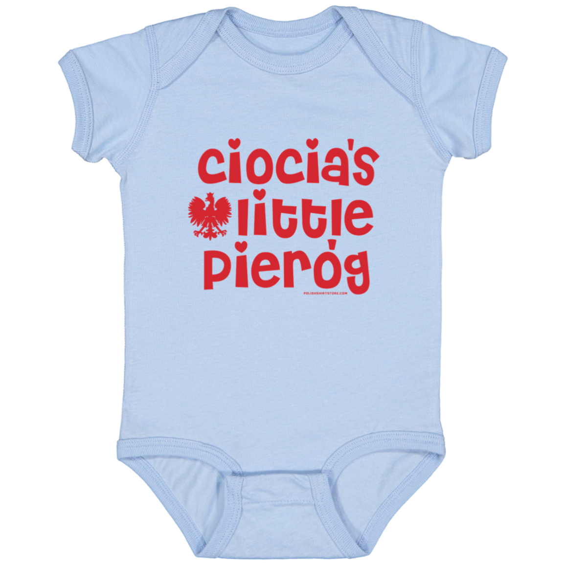 Ciocia&#39;s Little Pierogi Infant Bodysuit Baby CustomCat Light Blue Newborn 