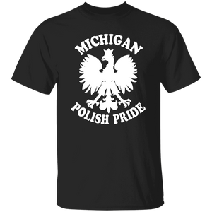 Michigan Polish Pride - G500 5.3 oz. T-Shirt / Black / S - Polish Shirt Store