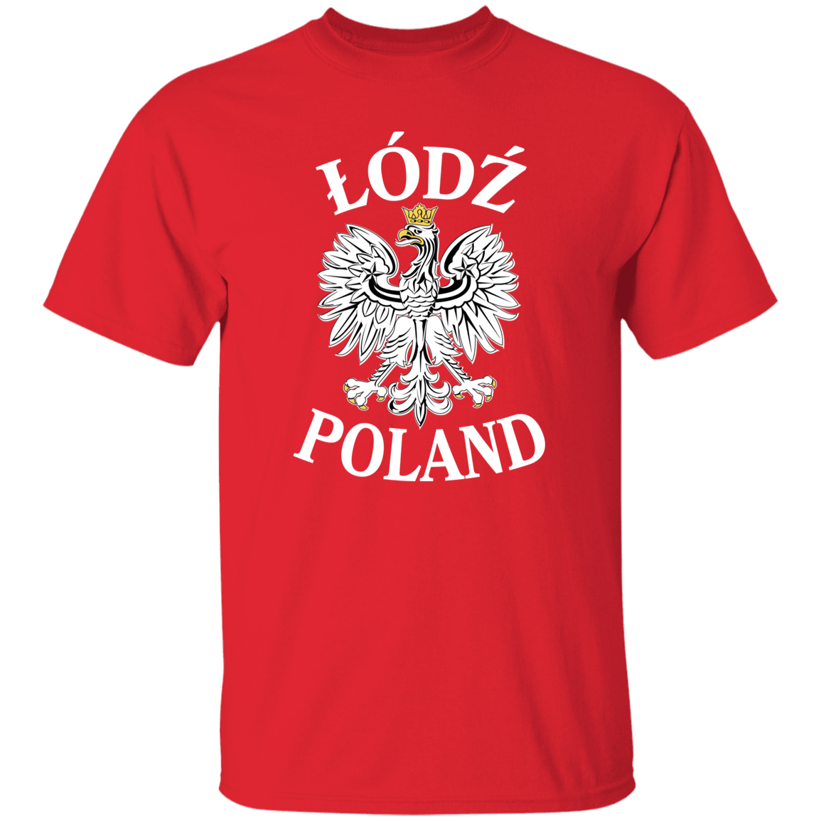 Lodz Poland T-Shirt T-Shirts CustomCat Red S 