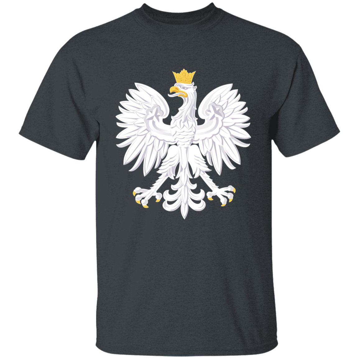 Polish Eagle Youth T-Shirt T-Shirts CustomCat Dark Heather YXS 