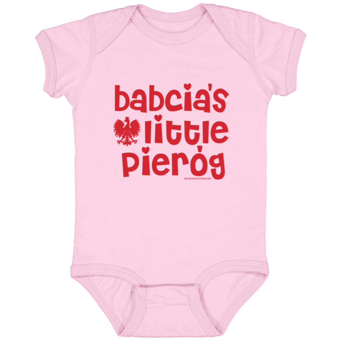 Babcia's Little Pierogi Infant Bodysuit Baby CustomCat Pink Newborn 
