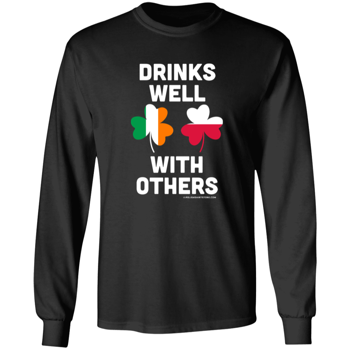 Drinks Well With Others Apparel CustomCat G540 LS T-Shirt Black S