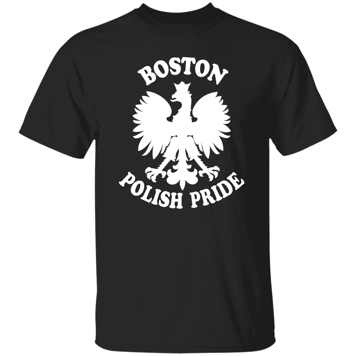 Boston Polish Pride Apparel CustomCat G500 5.3 oz. T-Shirt Black S