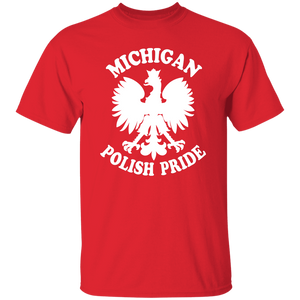 Michigan Polish Pride - G500 5.3 oz. T-Shirt / Red / S - Polish Shirt Store
