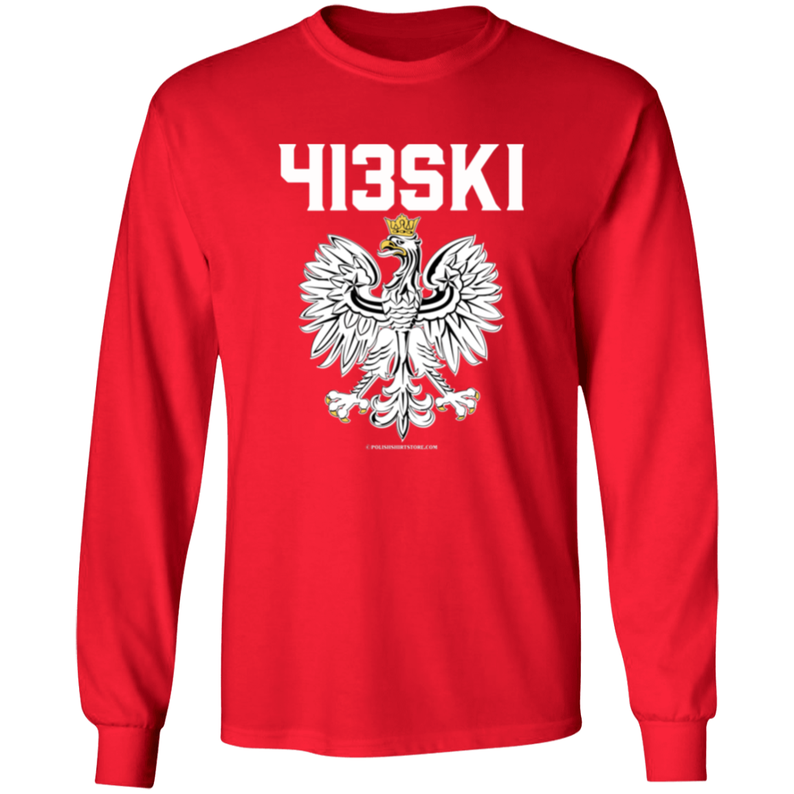 413SKI Apparel CustomCat G240 LS Ultra Cotton T-Shirt Red S