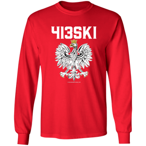 413SKI - G240 LS Ultra Cotton T-Shirt / Red / S - Polish Shirt Store