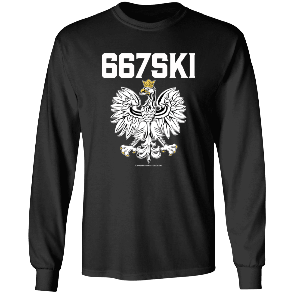 667SKI Apparel CustomCat G240 LS Ultra Cotton T-Shirt Black S