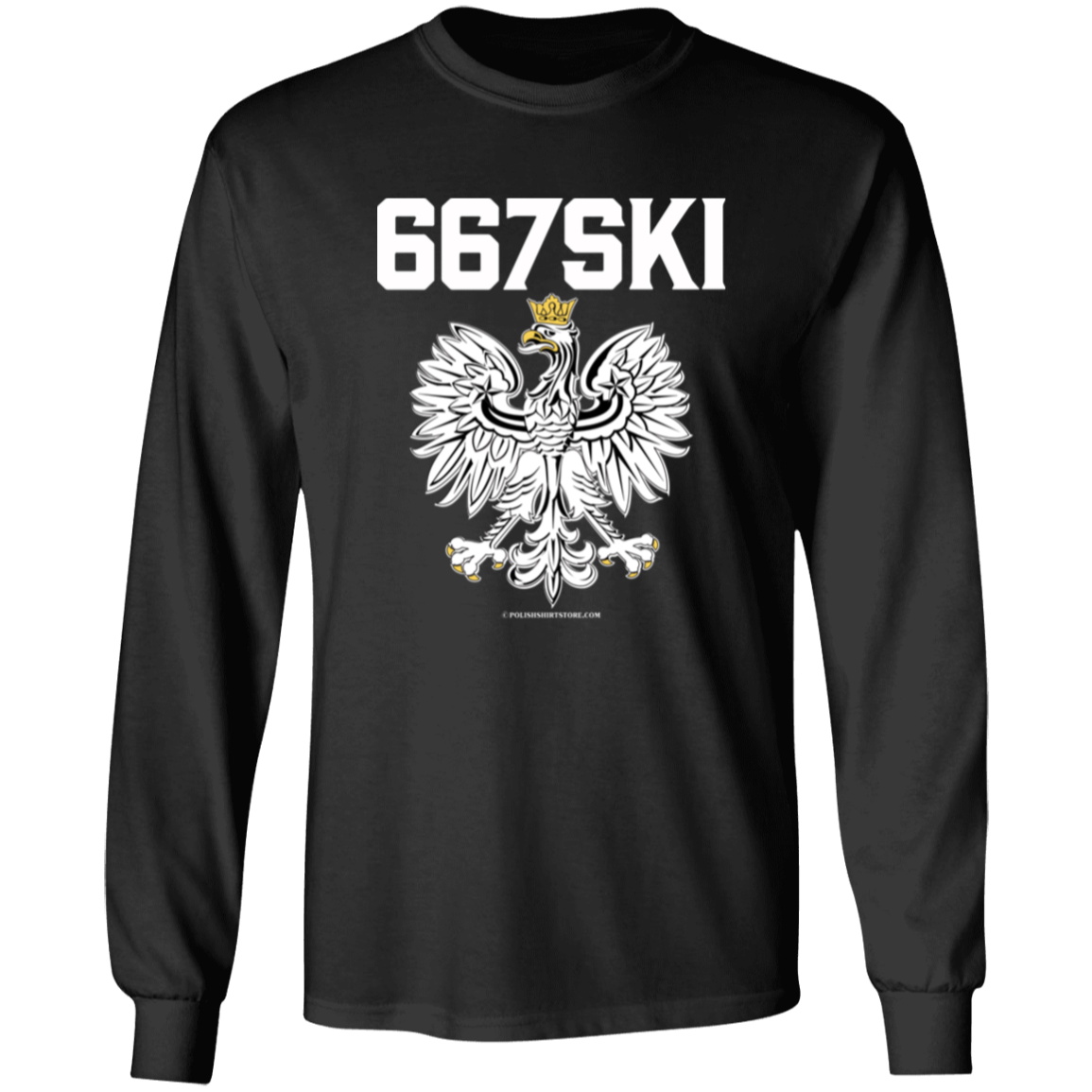 667SKI Apparel CustomCat G540 LS T-Shirt Black S