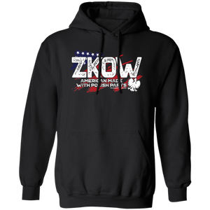 ZKOW Surname With Polish Parts - G185 Gildan Pullover Hoodie 8 oz. / Black / S - Polish Shirt Store