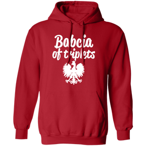 Babcia of Triplets - G185 Pullover Hoodie / Red / S - Polish Shirt Store