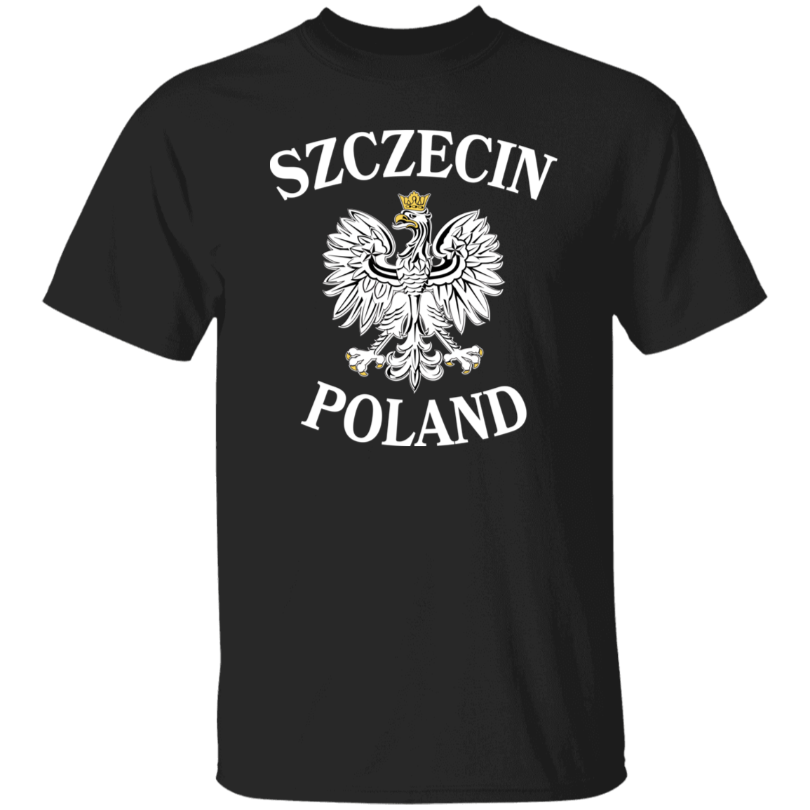 Szczecin Poland T-Shirt T-Shirts CustomCat Black S 
