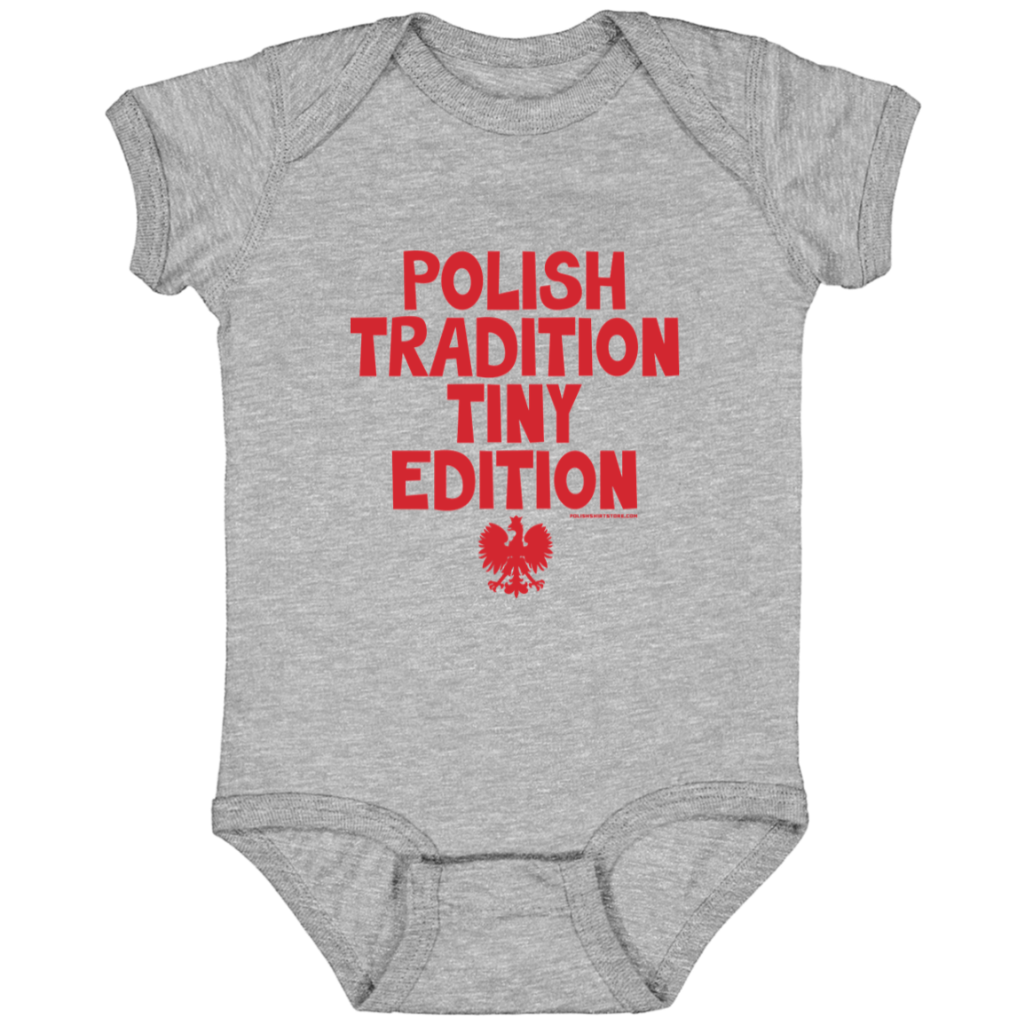 Polish Tradition Tiny Edition Infant Bodysuit Baby CustomCat Heather Grey Newborn 