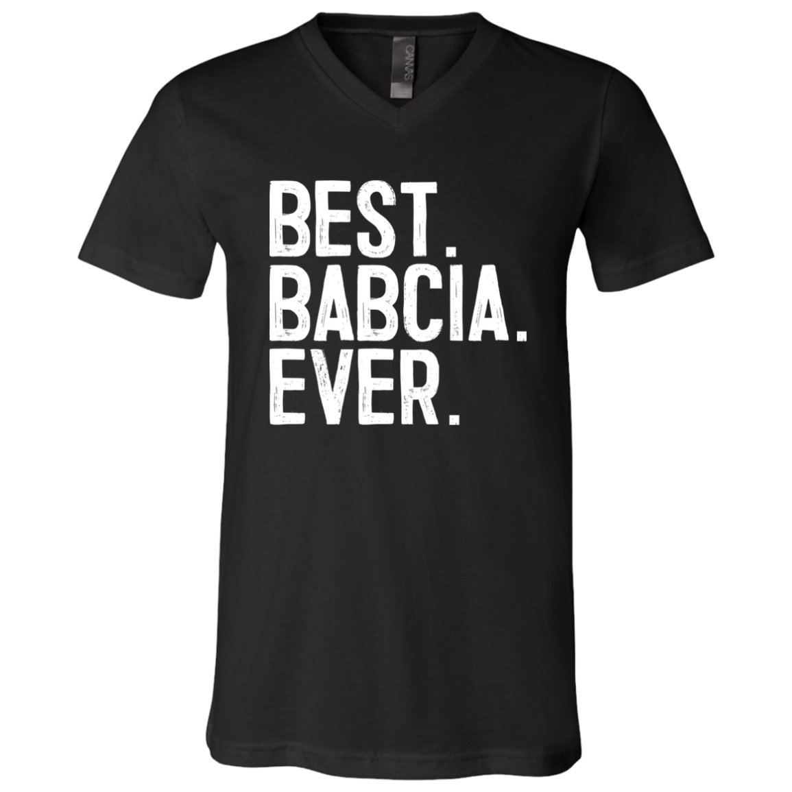 Best Bacia Ever Apparel CustomCat 3005 Unisex Jersey SS V-Neck T-Shirt Black X-Small